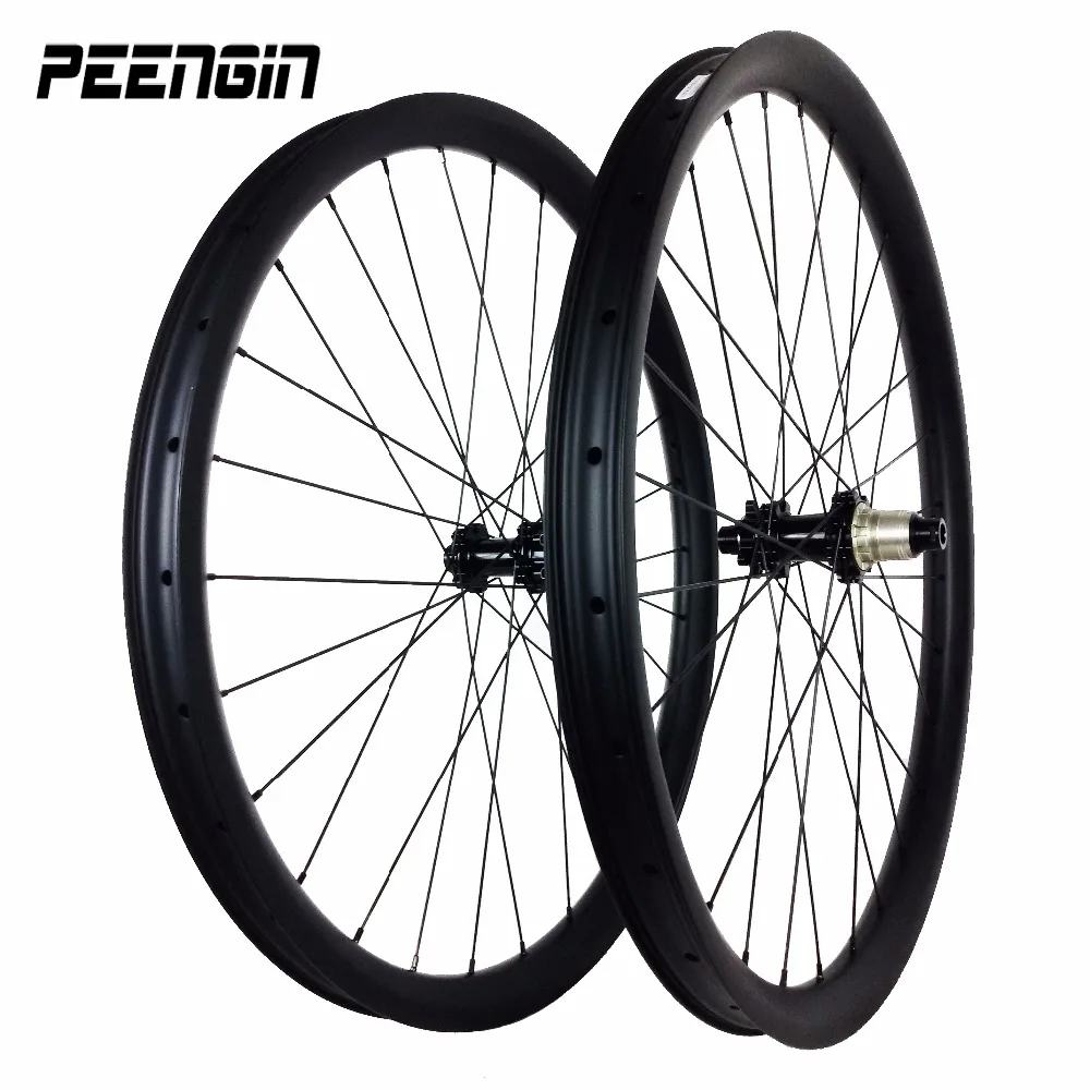 New Hand-Build 29'' Mtb Wheelset Rodas 29er 40mm Carbon Clincher Tubeless Quick Release/Thru Axle Wheels Mountain Bike DH Rims