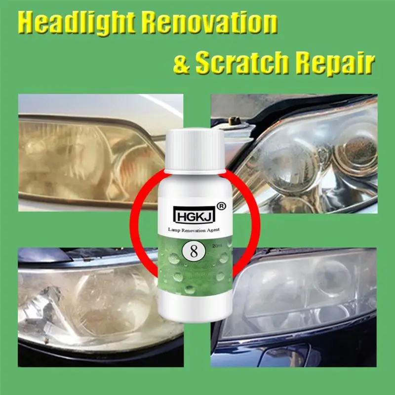 Hot New 1 Pc 20ml/ 50ml Car Styling HGKJ-8 Car Lens Restoration Headlight Brightening Headlight Repair Washing Accessories