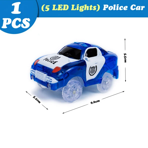Magisches leuchtendes Rennstrecke-Auto, Spielzeugfahrzeug, LED-Licht, Elektronik, Auto, Gleise, Spielzeugteile, Auto für Kinder, Jungen, Mädchen, Geburtstagsgeschenk