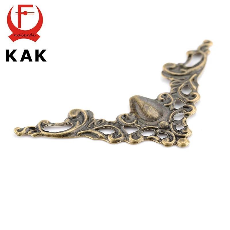 KAK Metal Angle Corner Brackets Gold Bronze 40mm Notebook Cover For Menus Pasting Box Photo Frame Furniture Decorative Protector