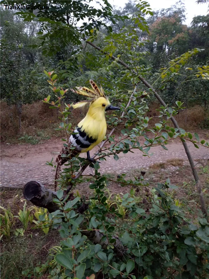 

large 30cm simulation Hoopoe bird hard model feathers bird prop,home garden decoration gift s1154