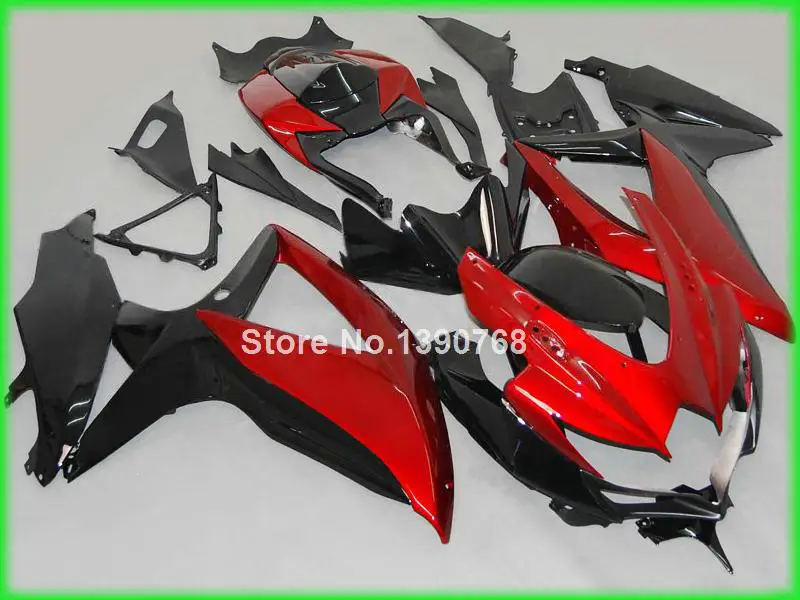 Injection Motorcycle unpainted bodywork fairing kit for Suzuki GSXR600 08 09 10 red black fairings GSXR600/750 2008-2010 IY65