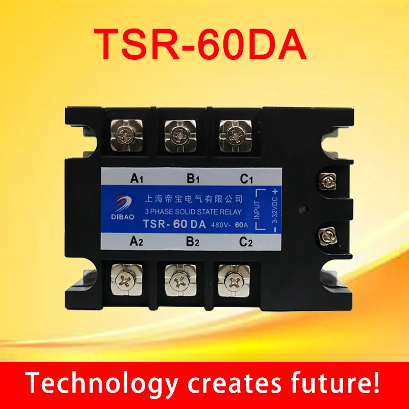 60A/80A/100A DC control AC three phase Solid state relay TSR-60DA /80DA /100DA  480V 3 phase