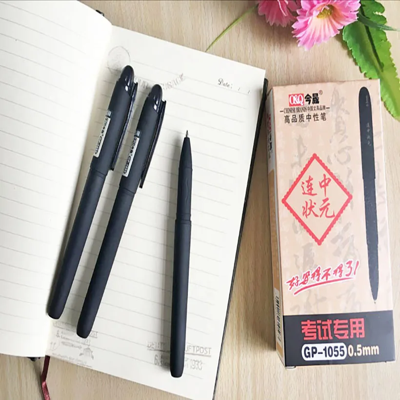 12Pcs/Set  High Quality Examination Dedicated Pen Bullet 0.5mm Black