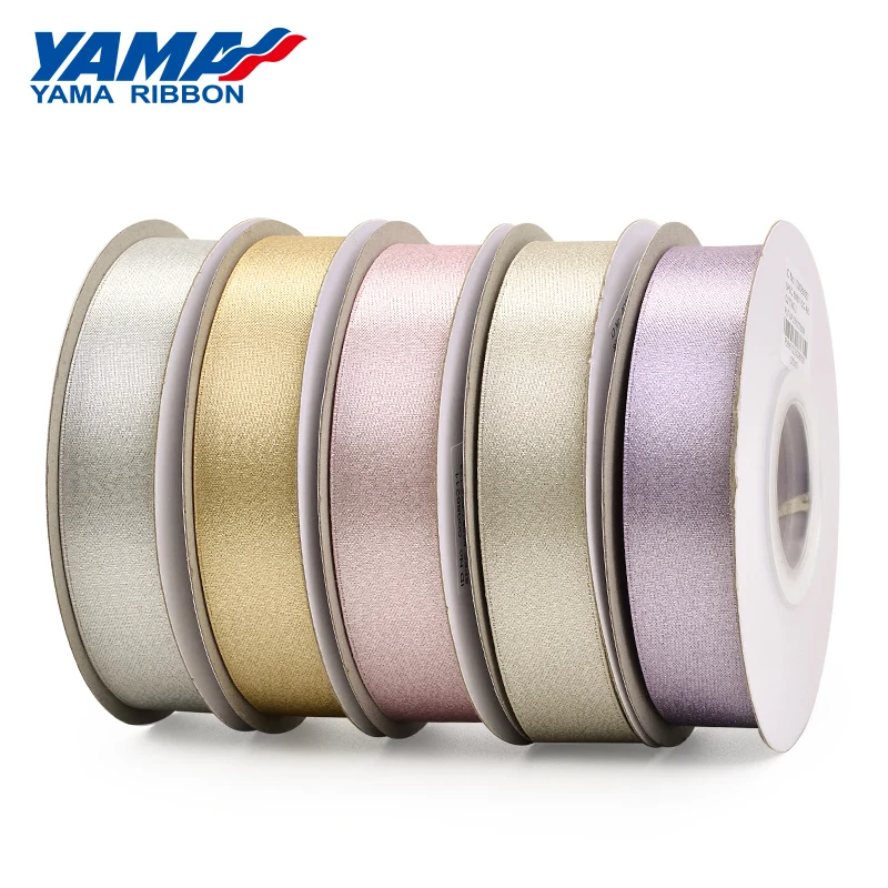 YAMA-Silver Purl Satin Ribbon, Handmade Rose Flowers, Party Decoration, Wedding, 6mm, 9mm, 13mm, 16mm, 1/4 \