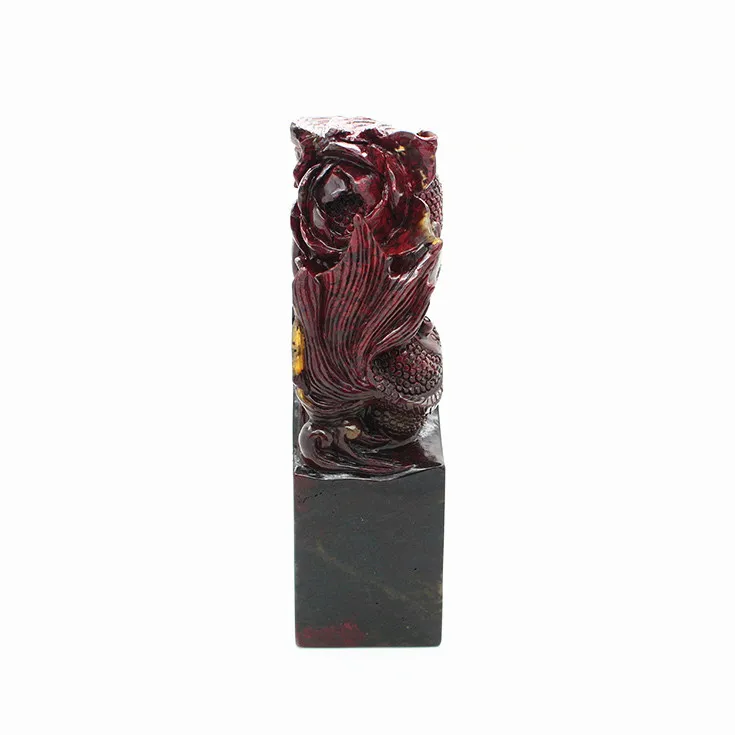 Guilin Gifts soapstone exclusive custom hand-carved red jasper stamp gift boutique Decoration