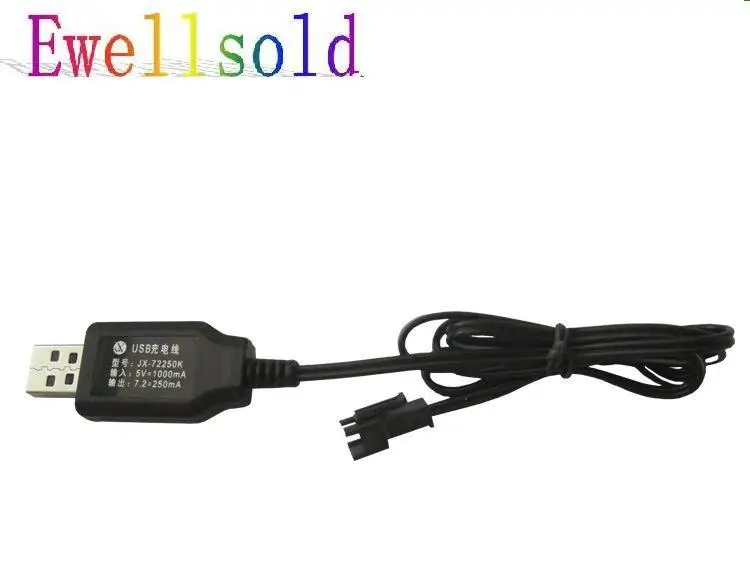 7.2V/250mA NI-CD NI-MH USB charger SM plug with charge lamp wholesale price RC model parts dropship 2pcs Free shipping