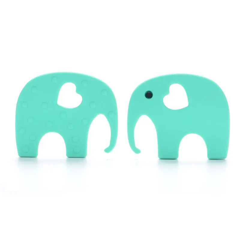 Silicone Elephant Teether 1pc Soft Baby Teething Pendant Necklace Chew Toys Silicone Beads Baby High Quality Silicone Jewelry