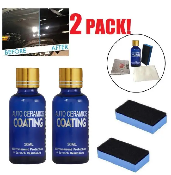 2Sets/pack 10HMr Fix Auto Ceramic Coating Anti-Scratch Car Polish Paint Care Car