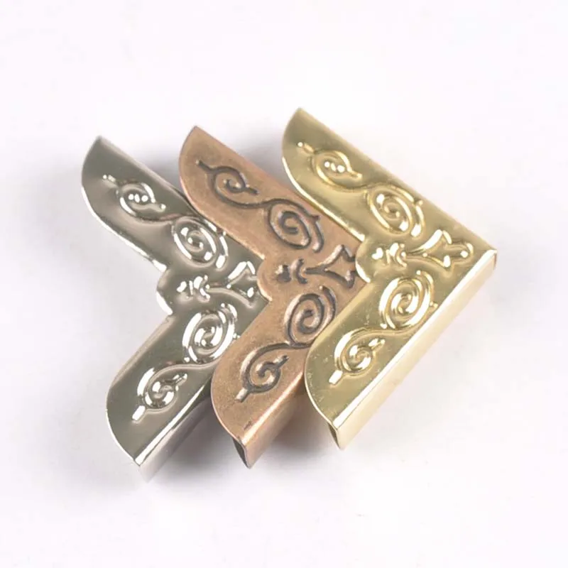 Mixed Flower Lace Book Corners For Albums Menus Corner Protector Diy Metal Crafts Folders Photo Decor 50Pcs 21x21x3.5mm c2204