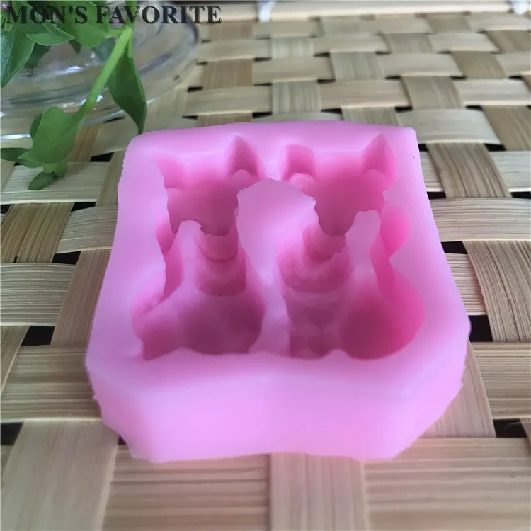 Beautiful Animal  Fox Sharp 3D Silicone Cake Fondant Mould Tools Cookware Cake Decorating Fondant Mold D103