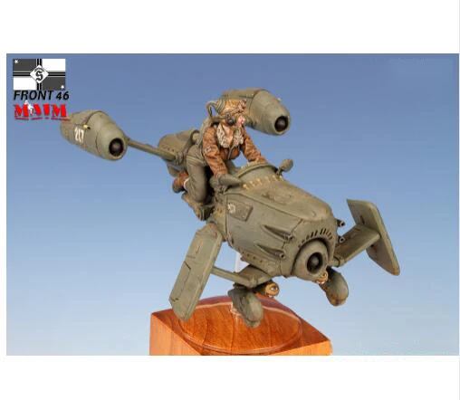 New Unassembled 1/35 Female pilot with the hover bike and figure    Resin Kit DIY Toys Unpainted resin model