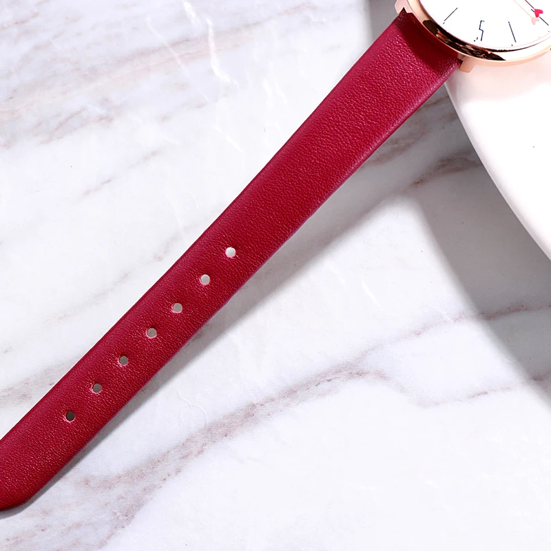 GEDI-ساعة كوارتز من الجلد للنساء ، رفيعة ، غير رسمية ، أنثوية ، عصرية