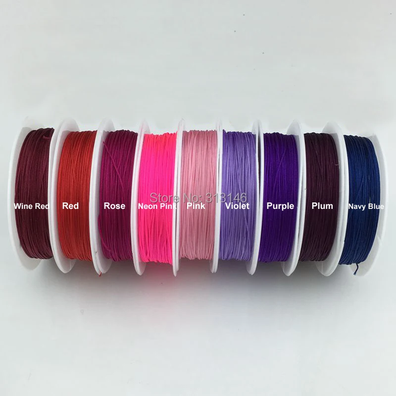 حبل مزين بالخرز من النايلون بعقدة صيني 10 متر/رول 0.4 مللي متر سلك مضفر من Kumihimo اصنعها بنفسك لصنع المجوهرات حبل مكرامية شامبالا