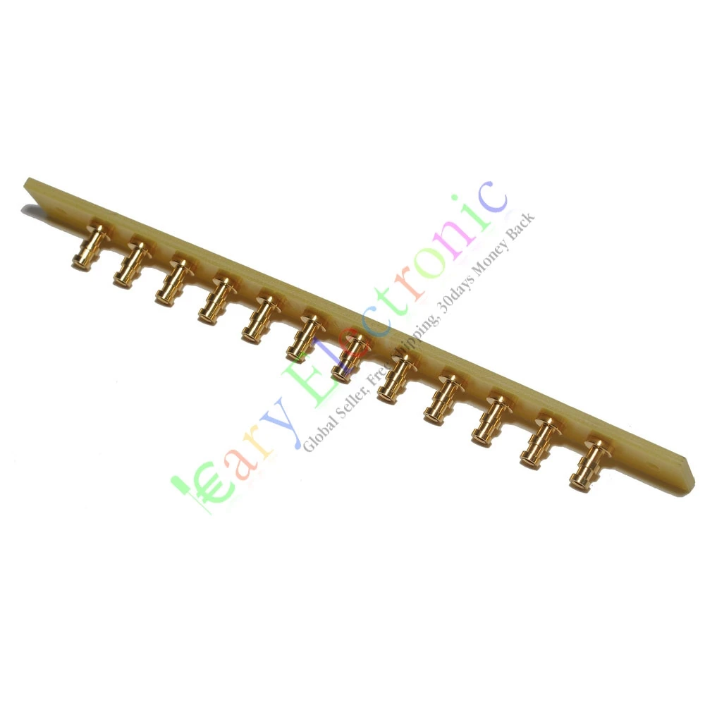 Wholesale and retail 4pc copper plated Gold Fiberglass Turret Terminal Strip 12pin Lug Tag Board amp free shipping