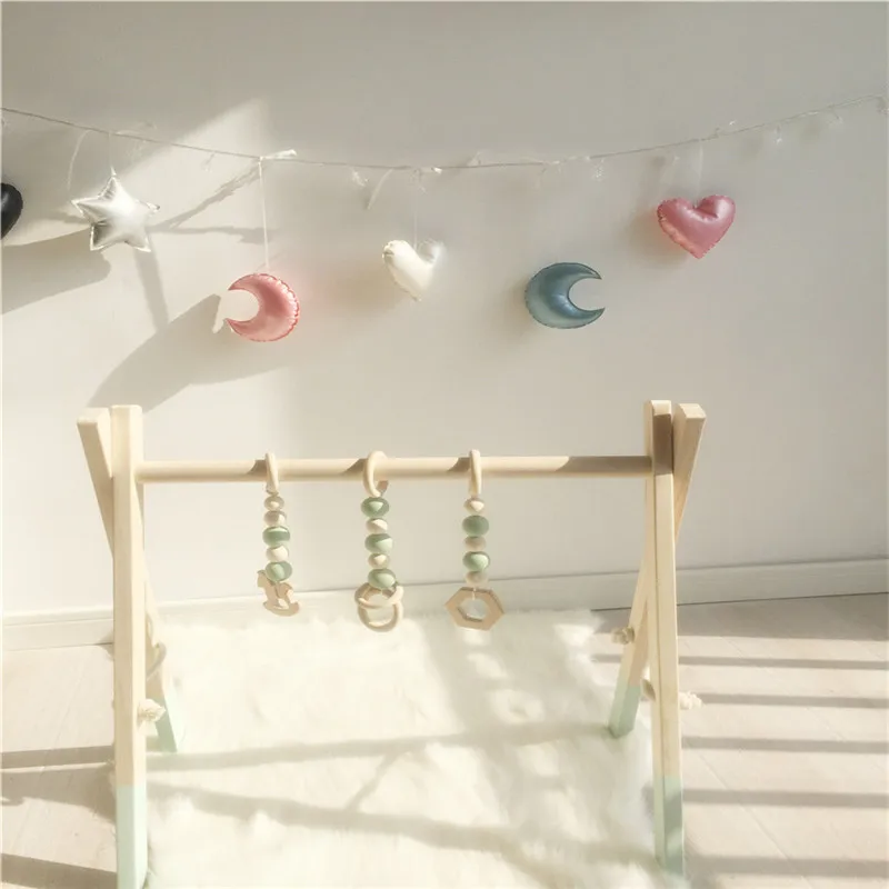 Nodic Style Moon/Star/Heart Baby Room Handmade Hanging Wall Decorations Simple Christmas Wall Ornament Best Gifts Home Decor