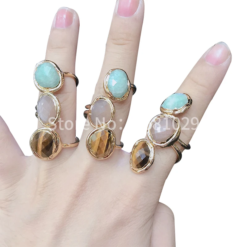 

Europe and America temperament sweet tianheshi stone ring simple personality 100 match jewelry