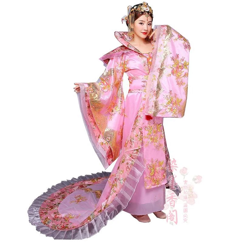 

Oriental Hanfu national Ancient Chinese Queen Cosplay Costume princess Clothes Lady Stage belle Dress gorgeous Traditional Hanfu