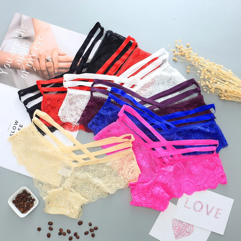 7color Gift beautiful lace leaves Women's Sexy lingerie Thongs G-string Underwear Panties Briefs Ladies T-back 1pcs/Lot dzk23