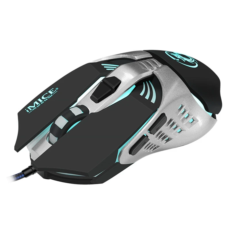 Imice V5 USB Wired Programming Machinery 7 Key Colorful Breathing Light Gaming Mouse Cool Optical Gaming Mouse for Desktop