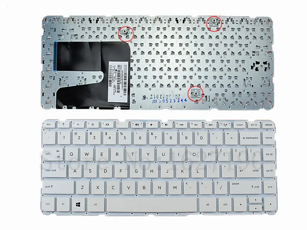 

US Keyboard For HP Pavilion 14-E WHITE Without FRAME Without Foil With 3 screws Win8 New Laptop Keyboards With