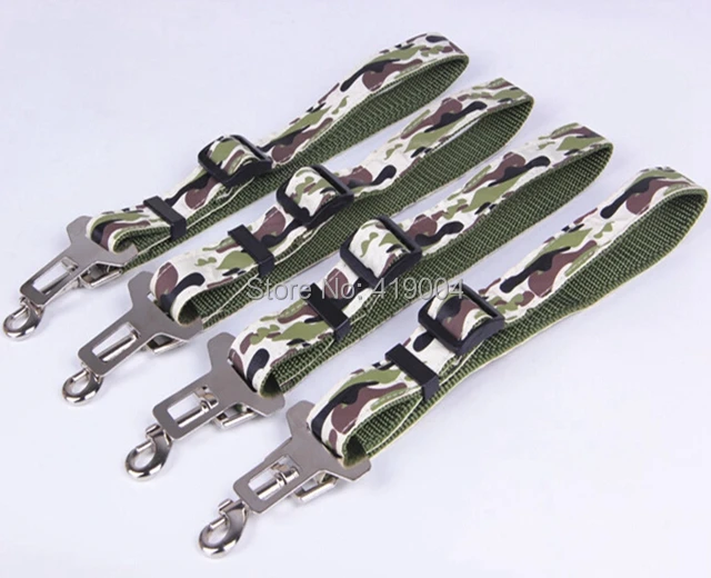 

Camouflage Color Adjustable Pet Safety Seat Belt Leads Dog Car Clip Size 2.5x75cm Fedex DHL Free Shipping ,500pcs/lot