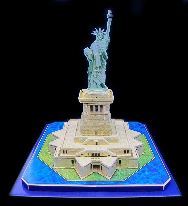 

3d Three-dimensional Jigsaw Puzzle Simulation Architecture America Paper Craft Statue Of Liberty Diy Assembling Toys Movie & Tv