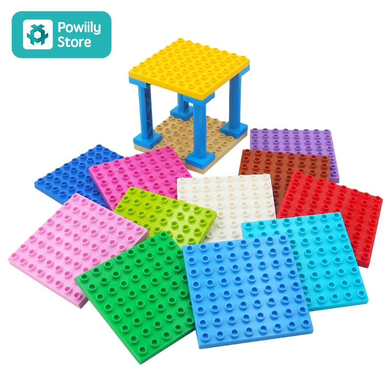 Big Building Blocks Compatible Big Size Brick Kids DIY Toys ABS Plastic Building Toys Blocks Parts 8x8 Educational Learning