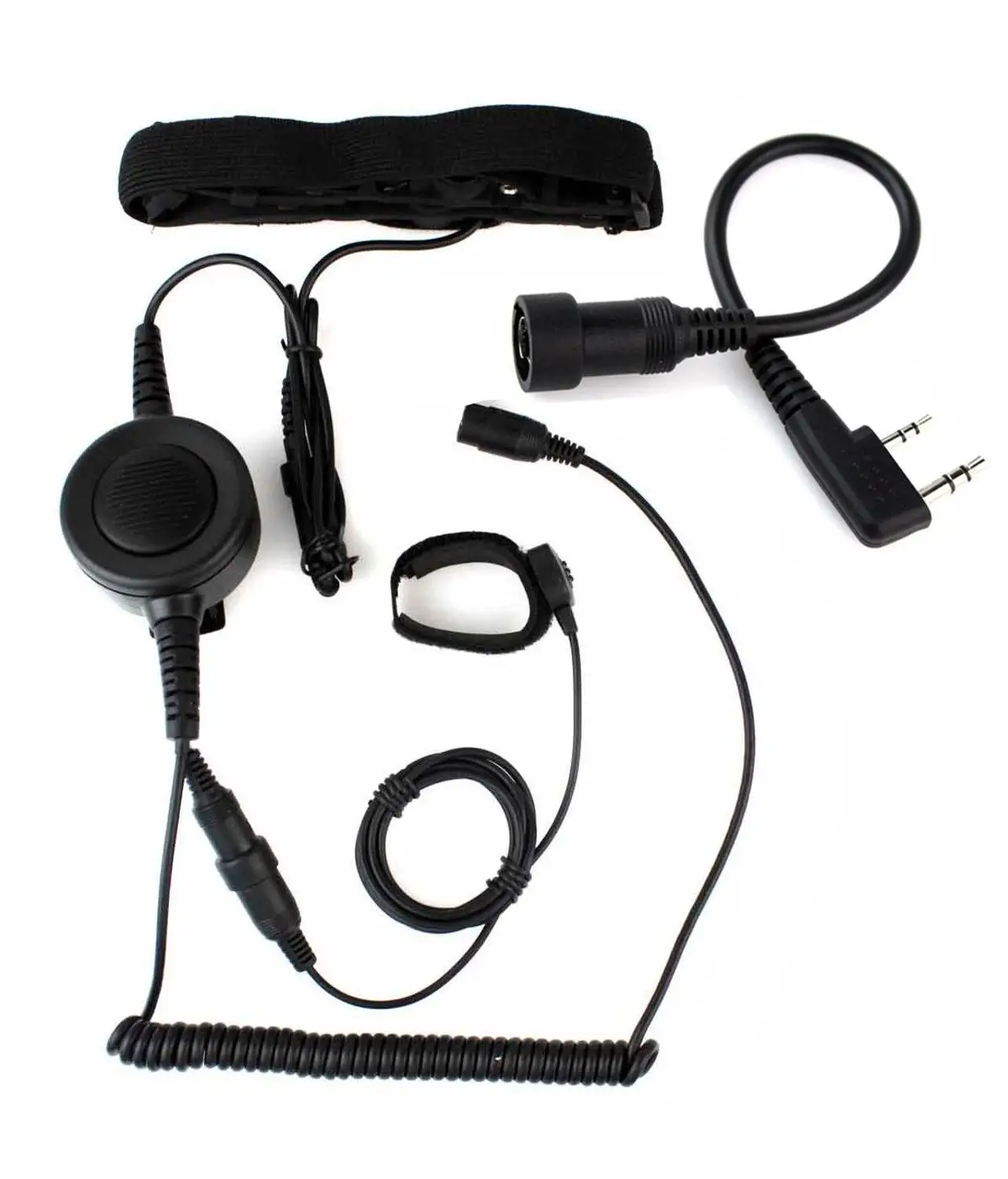 2 Pin PTT Throat MIC Earpiece for KENWOOD BAOFENG UV5R 888S PUXING WOUXUN Radio