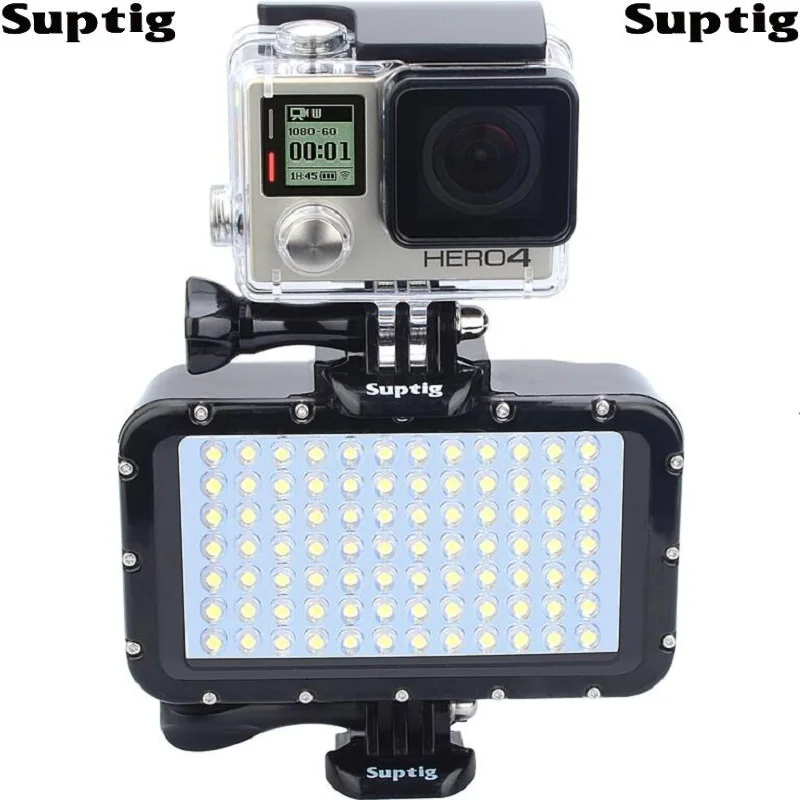 Lampa podwodna LED do aparatu SLR, wodoszczelna, zasilana, do GoPro Hero 13121098 Session 4/5 Xiaomi Yi 4K Sjcam SJ6/8 One X5