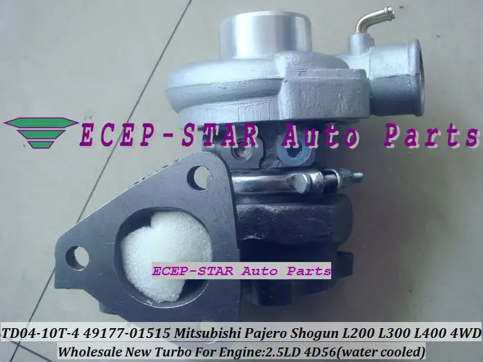 TD04-10T 49177-01515 Turbo Turbocharger For Mitsubishi L300 4WD Delicia Pajero Shogun L200 L400 4D56 2.5L Water cooled  5 holes