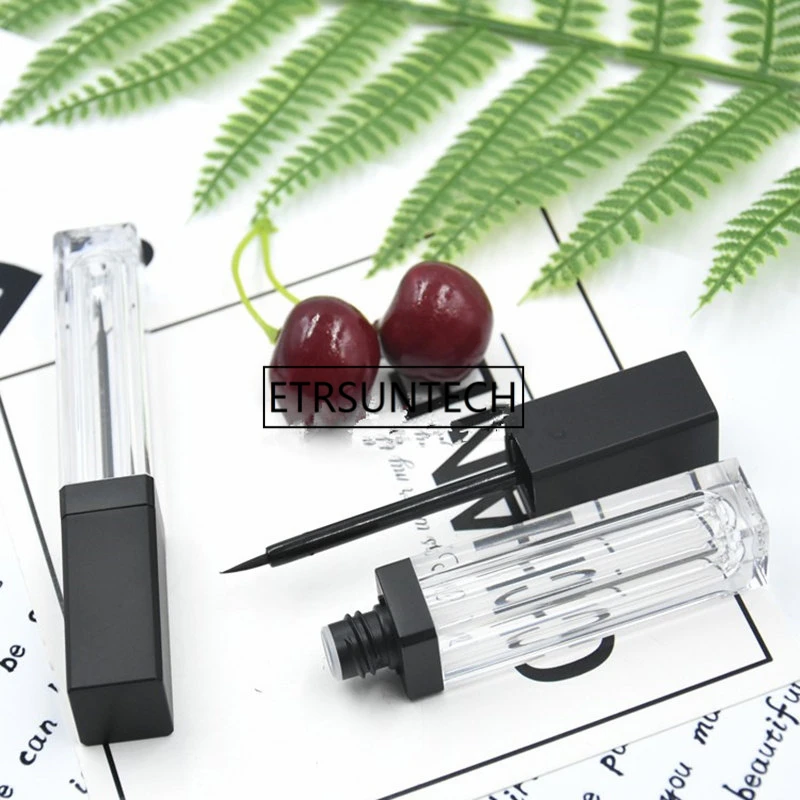 100 Stück 6 ml klare flüssige Eyeliner-Nachfüllflasche, quadratische DIY-Eyeliner-Röhre, leerer flüssiger Eyeliner-Wachstumsbehälter