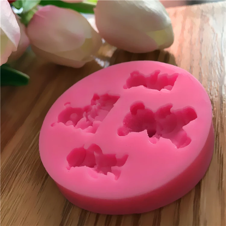 3D Silicone Bear Shaped Baking Mold Fondant Cake Tool Chocolate Candy Cookies Pastry Soap Moulds D033