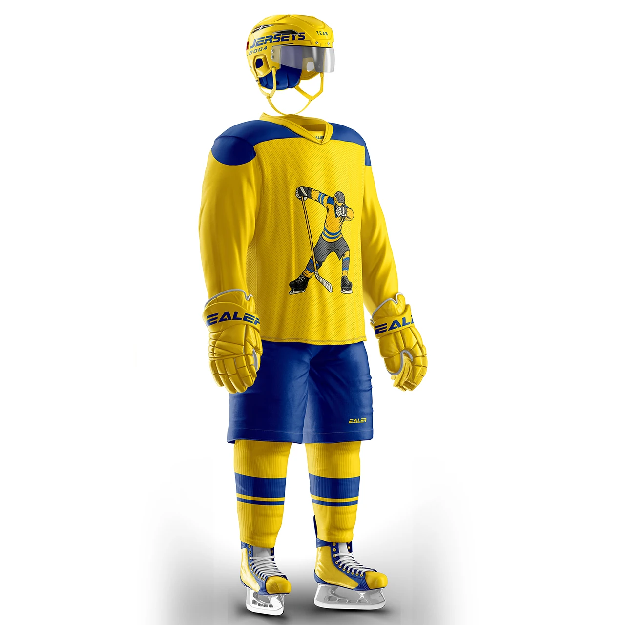 COLDOUTDOOR super goalie ice hockey jersey  yellow H6100-21