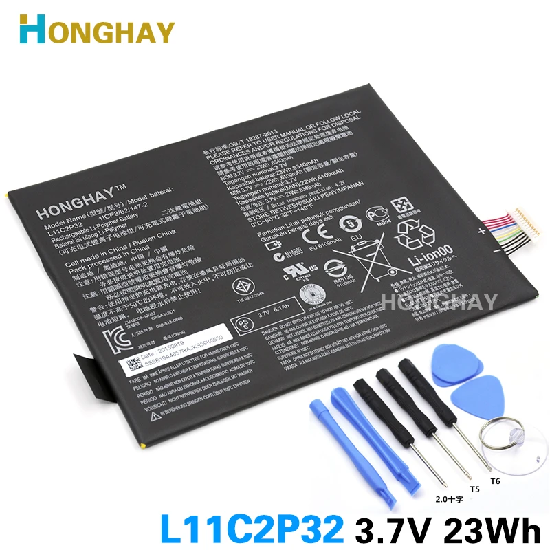 

Honghay L11C2P32 L12D2P32 Tablet battery For LENOVO IdeaPad S600H S6000 S6000-F S6000-H A7600 A7600-H A7600-F A10-80 A10-80HC PC