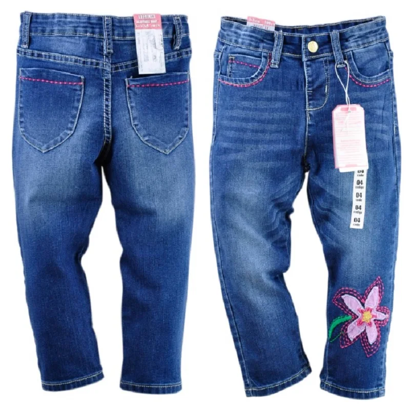 Hooyi Girls Jeans Children Denim Pants Kids Jeans Boys Jean Pants bebe Trousers 2 3 4 5 6 7 8 Years