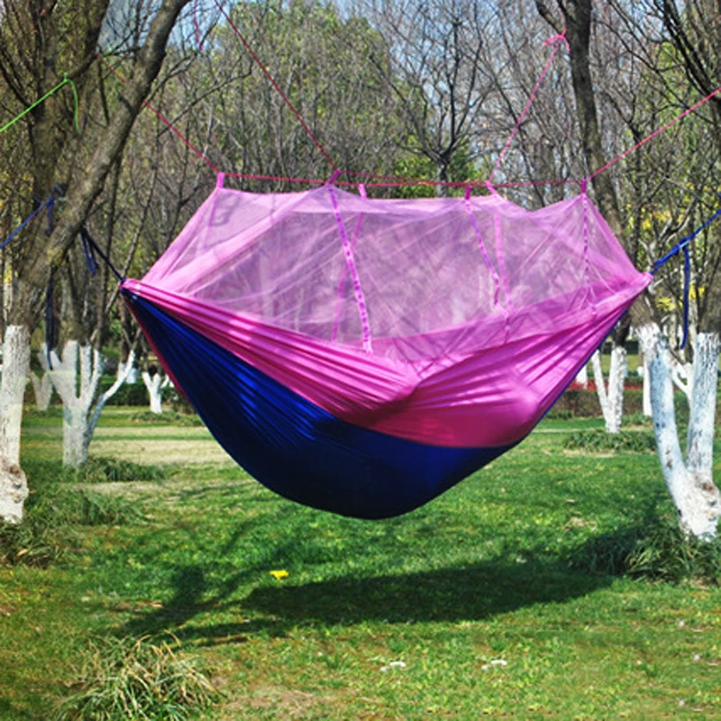 Camping Mosquito Net Nylon Hammock Outdoor Hanging Bed Sleeping Swing