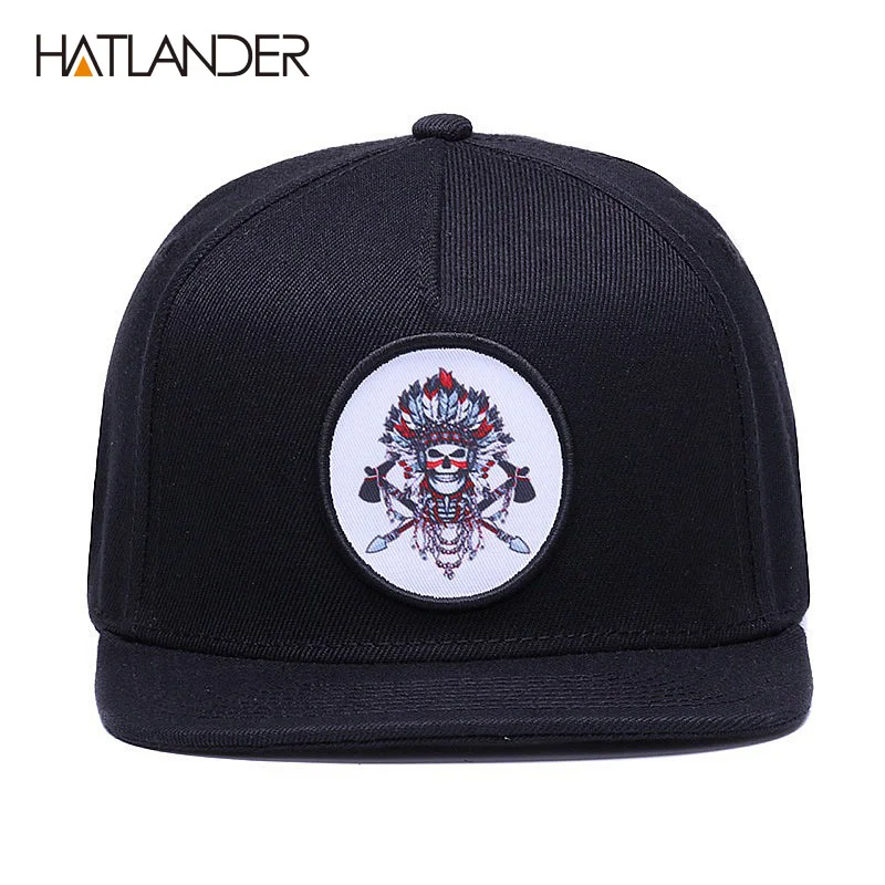 HATLANDER-Boné de beisebol ósseo para homens e mulheres, chapéus Hip Hop, boné solar equipado, Flat Bill Snapback, original, alta qualidade