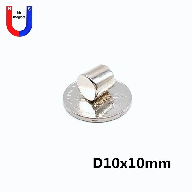 500pcs 10x 10 Strong Round Cylinder Magnets 10mmx10mm Rare Earth Neodymium NEW 10*10 Art Craft Connection 10mm*10mm super magnet