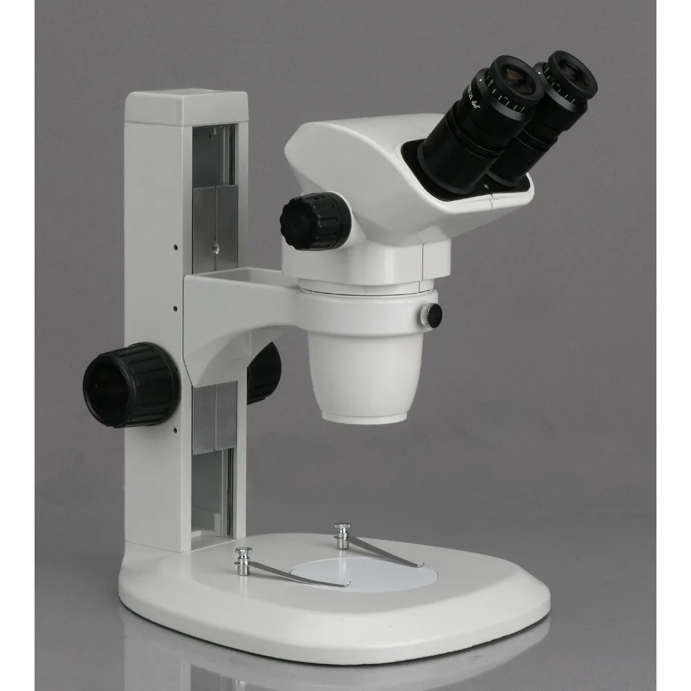 Zoom Microscope--AmScope Supplies Ultimate 6.7x-45x Binocular Confocal Stereo Zoom Microscope & Track Stand SKU: ZMDG-1BRA