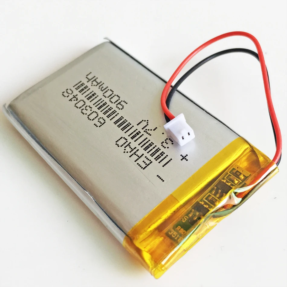 3.7V 900mAh akumulator LiPo + JST 1.25mm 2-pinowy 603048 wtykowy do GPS kamera Bluetooth zegarek LED rejestratora telefonu komórkowego