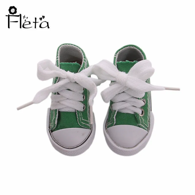 Doll Shoes 7.5 cm Fashion Canvas Shoes For 18 Inch American&43 Cm Born Baby Generation Girl's Russian DIY Toy Gift