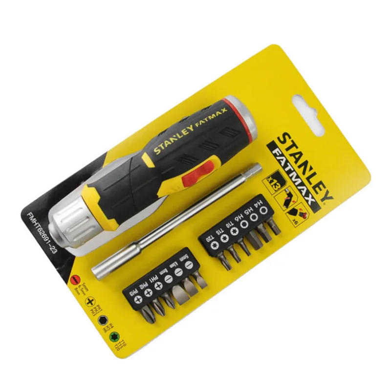 Stanley 13 in 1 multi-bit pistol 90 degree screwdriver ratchet electrician bending screwdrivers utility kit holder universal