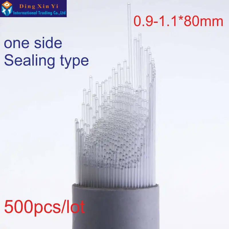 500pcs/lot 0.9-1.1*80mm Melting point of capillary Laboratory measurement of capillary one side Sealing type