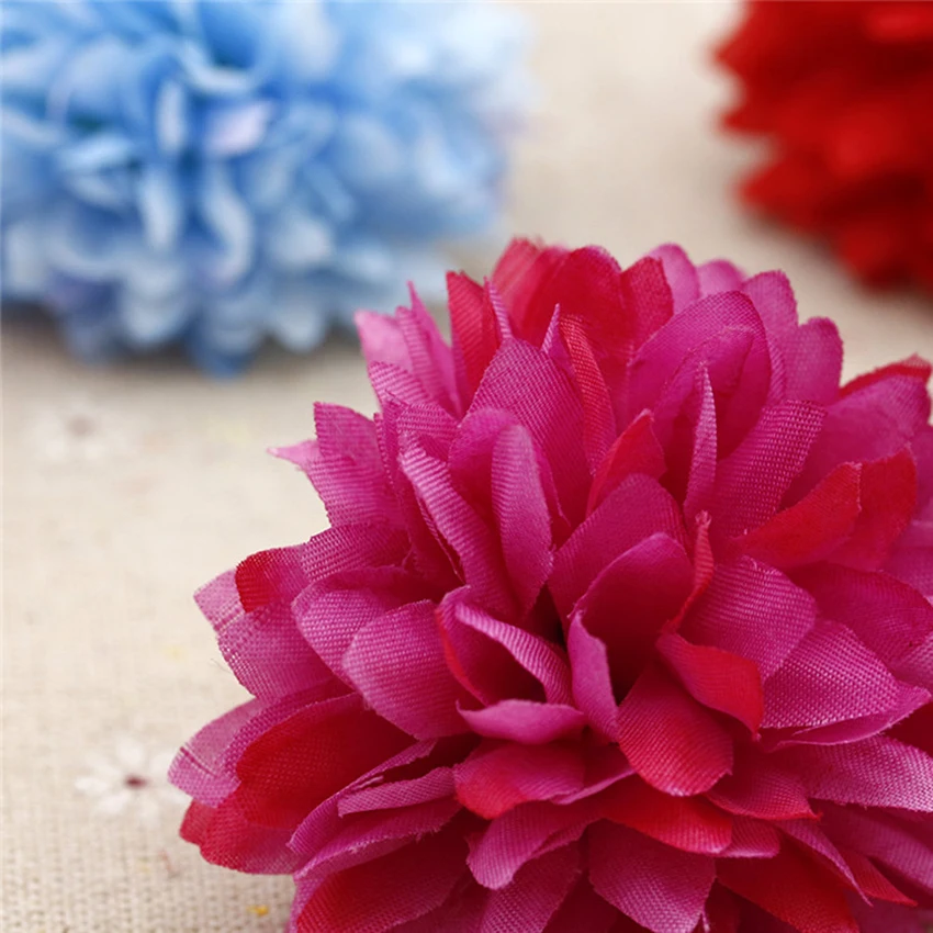 Artificial Daisy Flowers Heads, Silk Flowers, Wedding Car Decoration, DIY Flower Wall, Multiuse Flowers, 50Pcs per Bag
