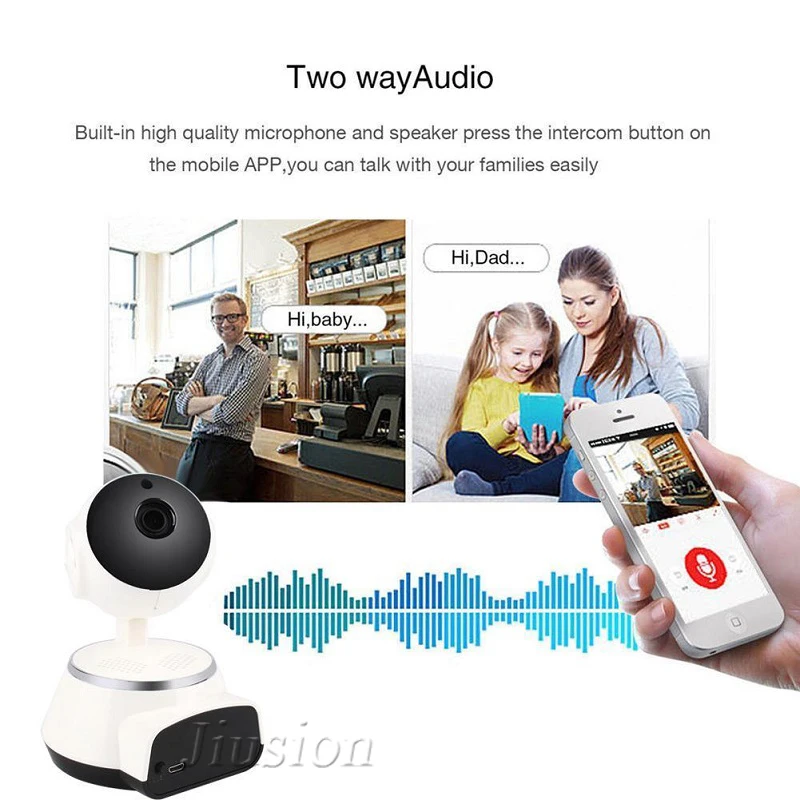 WiFi Mini Bảo Mẫu Camera IP Cam HD Video Âm Hồng Ngoại Nhìn Đêm Cảm Biến Chuyển Động Nhà Từ Xa Cho Bé Thú Cưng Màn Hình lưu Trữ Đám Mây