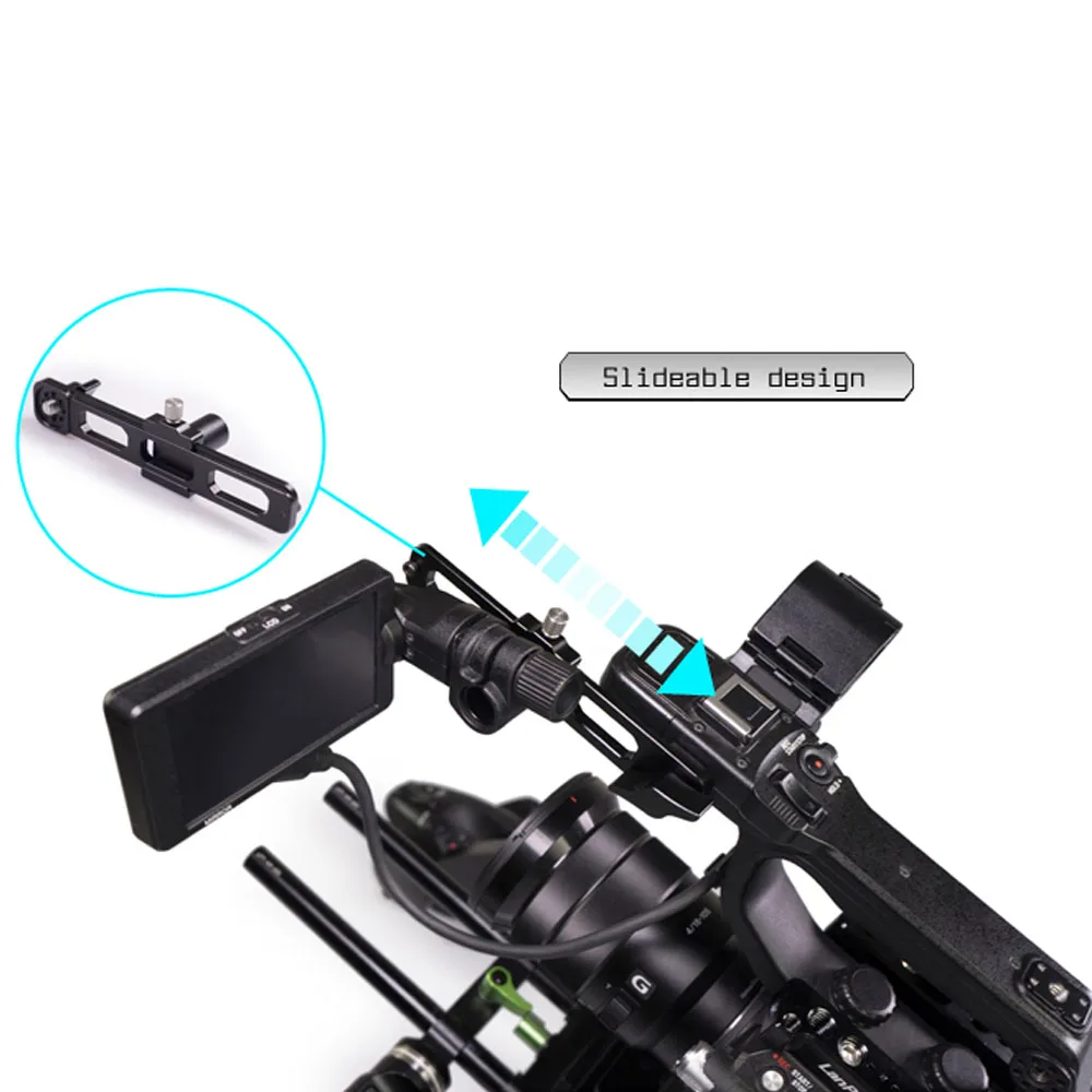 Lanparte Quick Release Monitor Extension Arm Adjustable EVF for Sony EVA1 FS5 FS7 Camera MEA-01