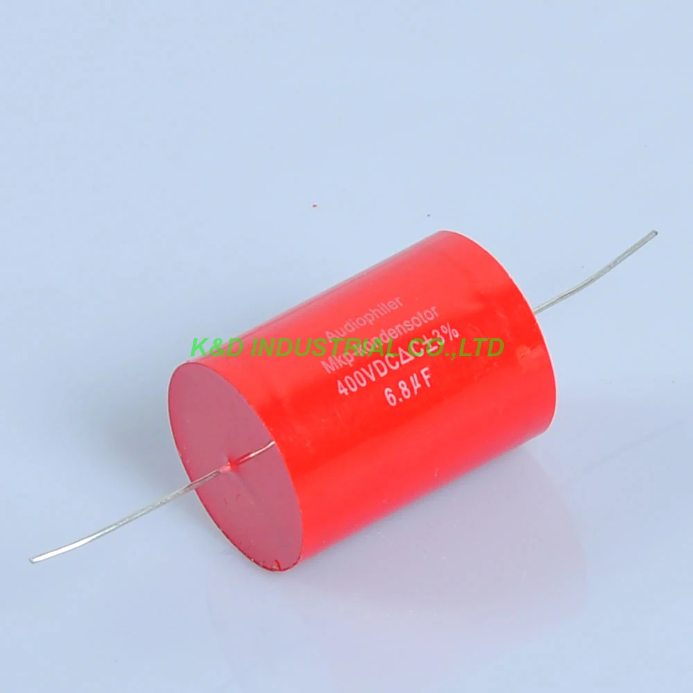 2pcs 27mm X 37mm MKP 6.8uF 400V DC Audiophiler Guitar Audio Grade Capacitor Amp