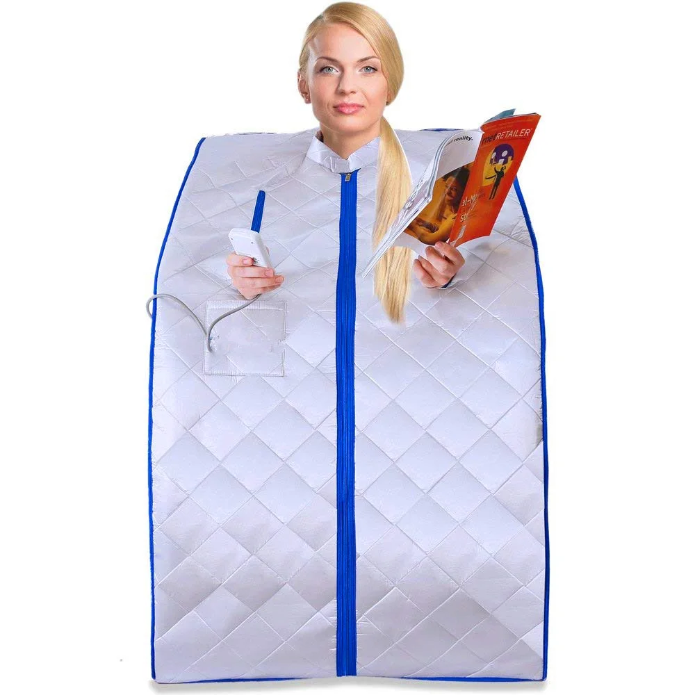 Far Infrared Sauna Slimming For Sauna Weight Loss Negative Ion Detox Therapy  Personal Fir Sauna Cabin Room With Folding Chair