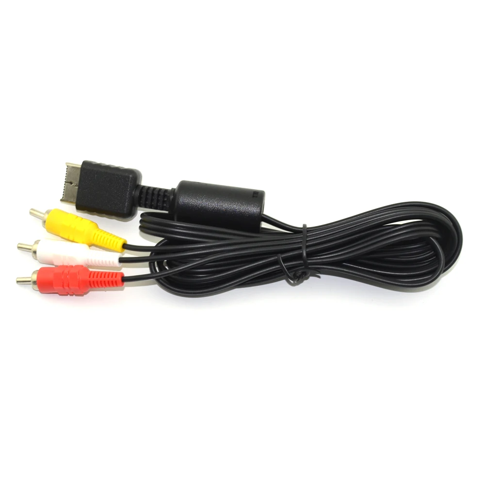 For Sony PS2 PS3 2 universal AV line cable with dummy magnetic ring for Playstation 2 3 TV Video Cable cord